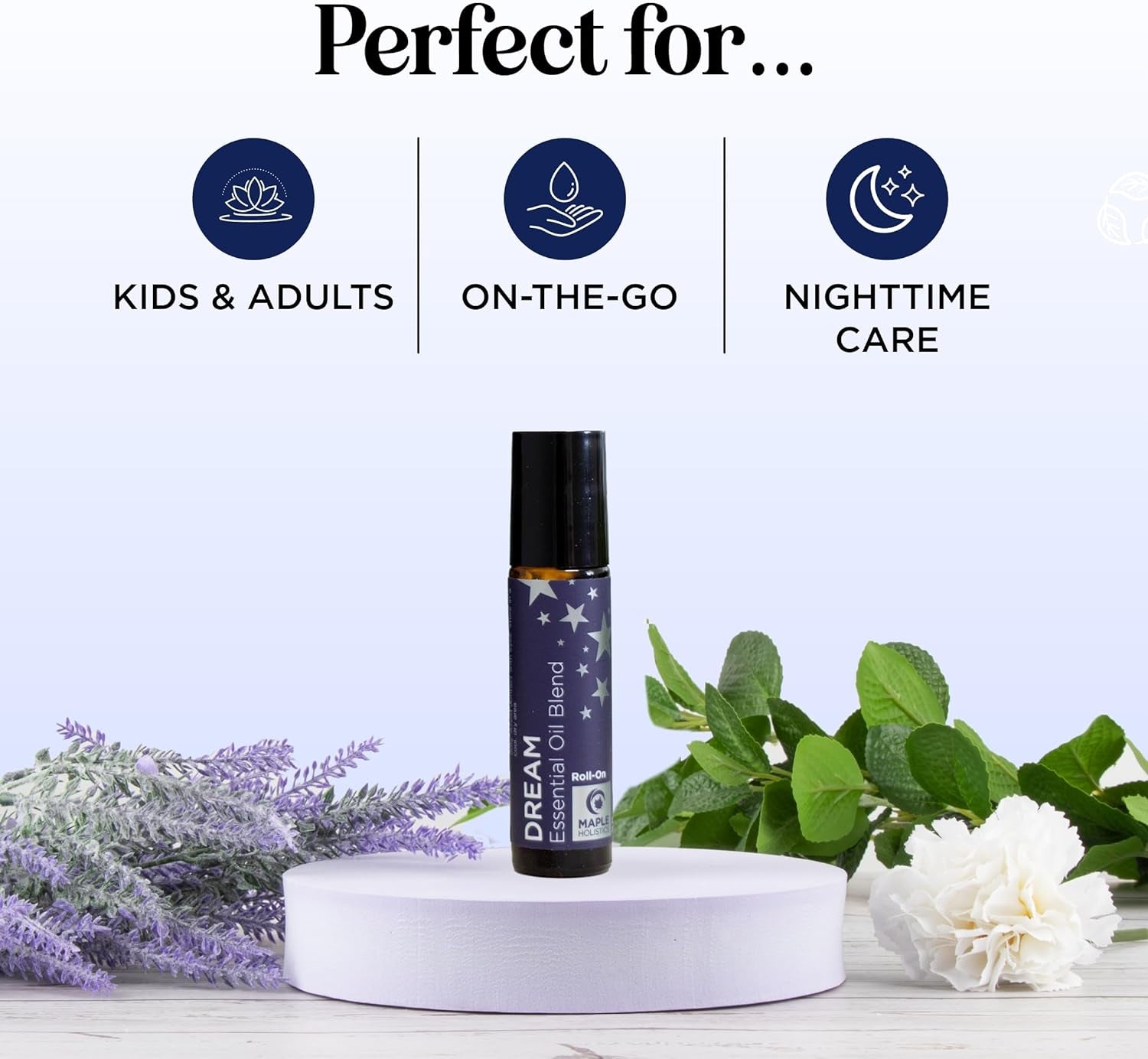 Sleep Essential Oil Roll on - Sleep Essential Oil Blend with Aromatherapy Oils for Restful Sleep and Relaxation - Calming Pre-Diluted Sleep Oil Blend with Pure Lavender Oil Roman Chamomile and Sage